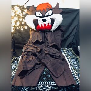 Tazmanian Devil Plush Costume Top - Brown, White & Red